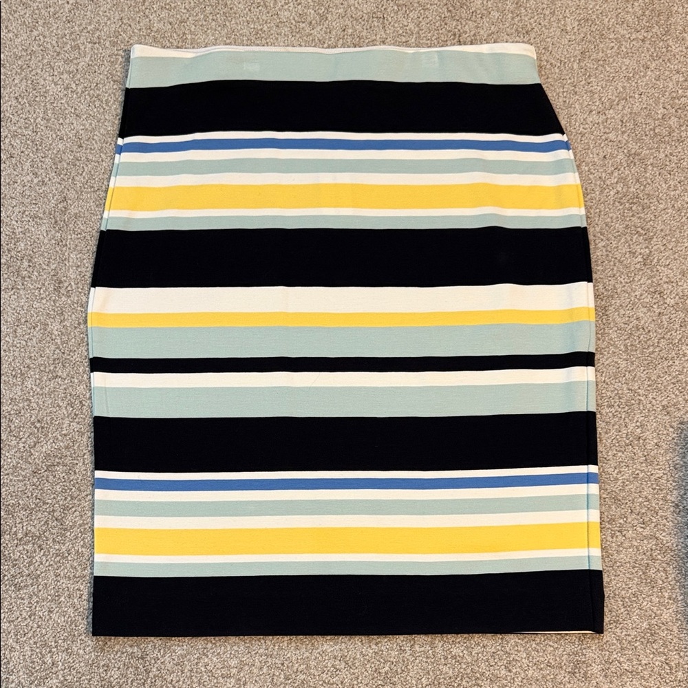 Ann Taylor Multicolor Striped Pencil Skirt